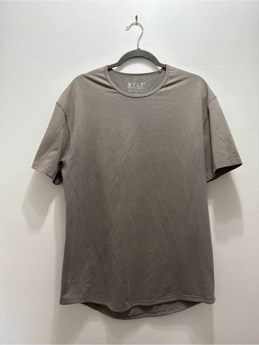 BYLT premium basics drop cut shirt XL olive